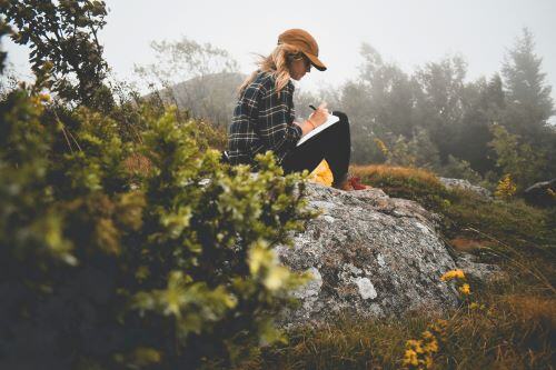 outdoor with journal