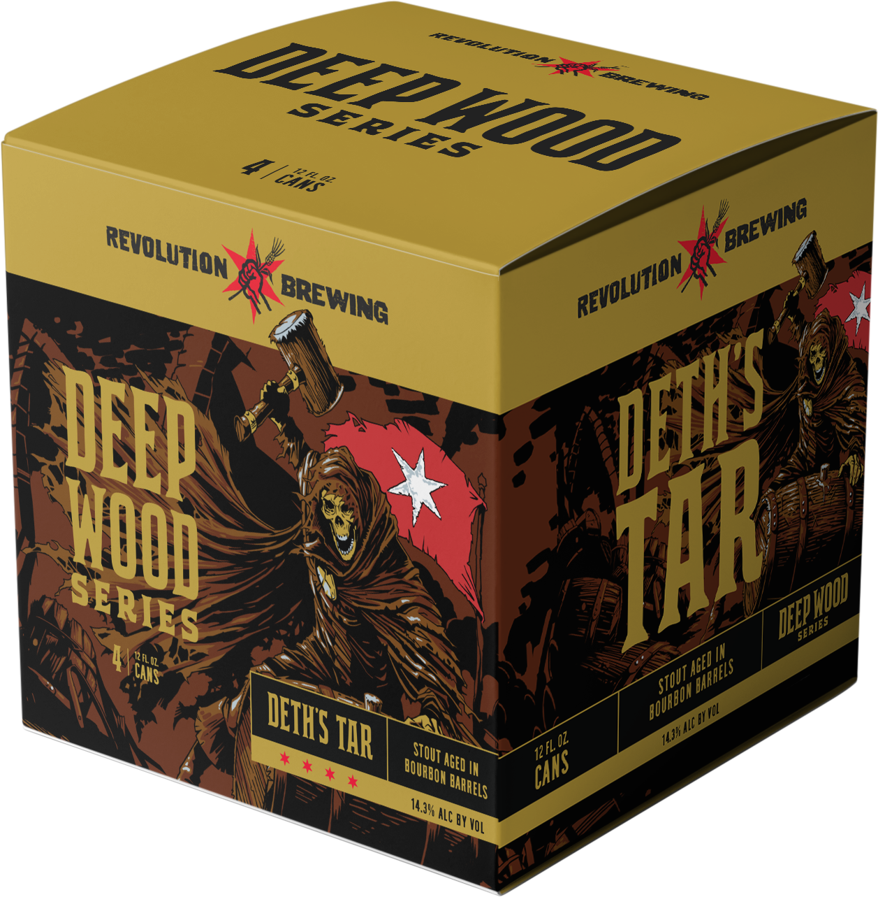 Revolution Brewing's Deep Wood Series featuring Deth's Tar