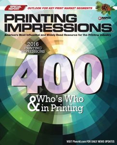 The New Printing Impressions 400 Rankings for 2016